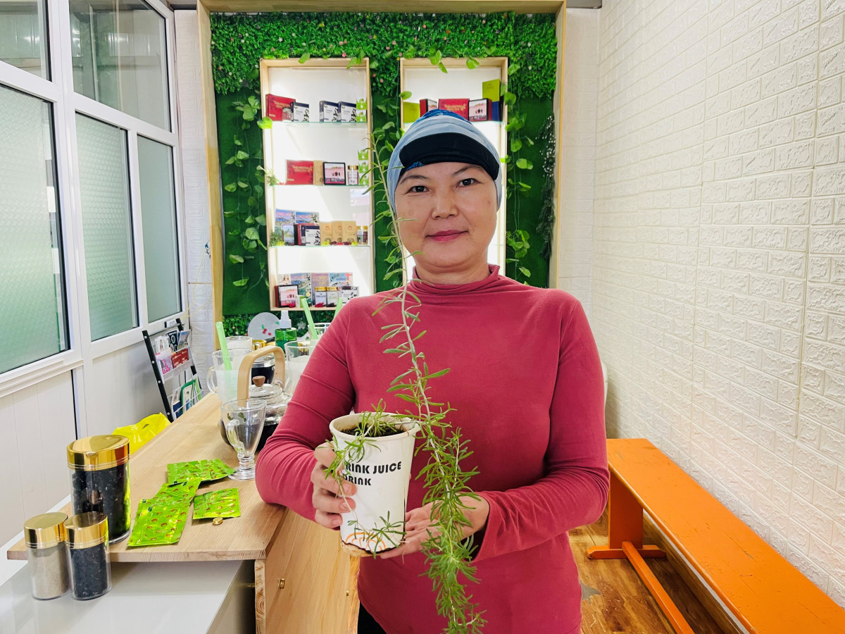 B. Bayarchimeg (pictured here) is an entrepreneur from the South Gobi working in the agri-food and beverage sector