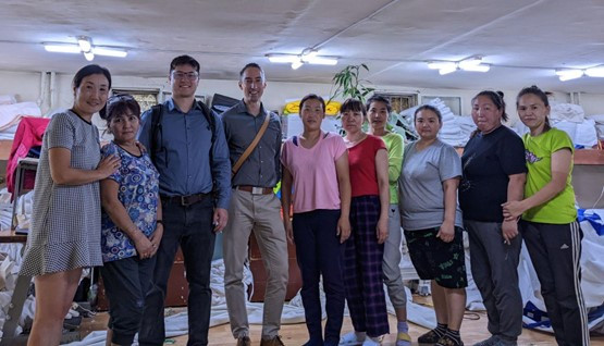 Visit to the sewing workshop