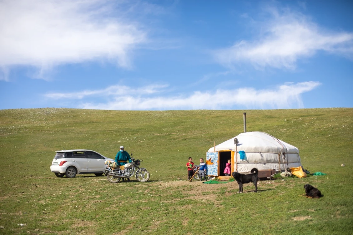 Herder's ger, Govi-Atlai province, Mongolia 